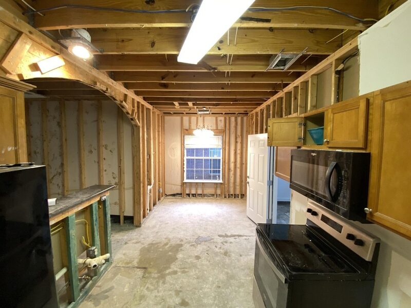 Residential property rebuild in progress